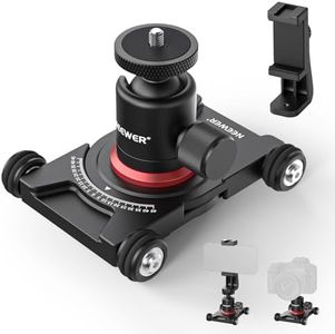 NEEWER Camera Slider Dolly with Ball Head & Phone Clamp,4 Wheeled Tabletop Dolly Manual Skater with 360° Panorama Compatible with Mirrorless Camera GoPro iPhone and Android Smartphone, SD001