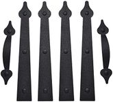 SANKINS Garage Door Magnetic Decorative Hardware Carriage Accents Faux Hinges Handle Kit Curb Appeal Decor,Pack of 1,Color Black