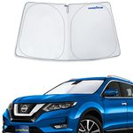 Goodyear Foldable Windshield Sun Shade for Nissan Rogue 2014-2020, Custom Fit Car Windshield Cover, Car Sunshade, UV Protection,Vehicle Sun Protector,Auto Car Window Shades for Front Window - GY008299