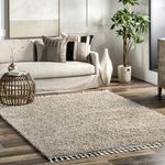 nuLOOM Neva Modern Tasseled Shag Area Rug, 11x15, Beige
