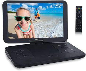 NAVISKAUTO 17.5" Portable Blu-Ray DVD Player with 15.4" 1920X1080 HD Large Screen, 4000mAh Rechargeable Battery, Support HDMI in/Out, USB/SD Card Reader, MP4 Video Playback