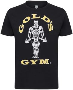 Gold's Gym GGTS002 Men's Muscle Joe Premium Fitness Workout T-Shirt Black