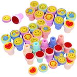 Toyshine 30 pcs Emoji Stamps for Children Self-Inking Stamp for Party Gifts for Children Thank You Party Gift for Boys Girls