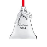 Klikel Christmas Bell Ornament 2024 - Its A Wonderful Life Bell Christmas Ornament 2024 - Christmas Bell 2024 Ornament - Bell Ornament for Christmas Tree - Christmas Bell with Hanging Wing and Heart