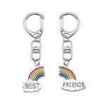 ShiQiao Spl Best Friend BFF Gifts for Women Best Friend Keyring for BFF Birthday Gifts for Girls Bestie Matching Keyrings 2 Pcs