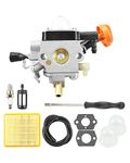 ANODZU 4180-120-0615 Carburetor with Air Filter Kit Fits for Stihl FS89 FS91 FS91R FS111 HT102 HT103 FC91 FC96 KM91 KM91R KM111 FC111 Brushcutter Trimmer Carb