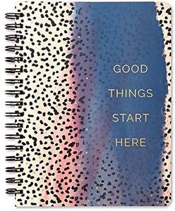 Compendium Spiral Notebook - Good Things Start Here — A Designer Spiral Notebook with 192 Lined Pages, College Ruled, 7.25”W x 9.25”H