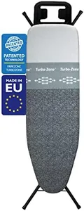 Bartnelli Classic Ironing Board with New Patent Technology | Made in Europe Iron Board with Patent Fast-Glide Zone, 4 Layer Cover & Pad, Height Adjustable, Safety Iron Rest, 4 Premium Steel Legs