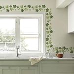 SROOD 240cm Ivy Wall Stickers, Reusable Plant Decals, Peel and Stick Nature Wall Decoration for Living Room and Bedroom, Self Adhesive Foliage Murals for Home, Kitchen Decoration