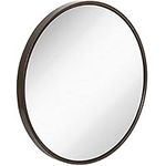 Floralcraft 60cm Bellini Wall Mirror - Bronze, Metal Frame Large Round Wall Mounted Mirror for Bedroom/Bathroom/Living Room