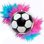 UPSHELL - Baby Shower Boy or Girl Ball, Complete Kit for Gender Reveal Party with Ball, 2 Packs of Coloured Powder and 2 Packs of Pink Blue Confetti (Ball)