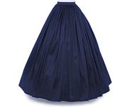 JANAK Full length long flared silk skirt (Dark blue)