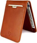 Vaultskin MANHATTAN Slim Bifold Wallet with RFID Protection for Cards and Cash (Cognac)