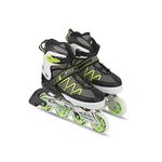 Viva Adjustable Inline Skates with Different Wheel Size Roller Inline Skates for All Boys and Girls (Large (9-11 UK), 80MM - Wheel Size)