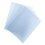 sourcing map 100Pcs 6.7x4.7 Inch Shrink Wrap Bags, Blue Clear PVC Heat Shrink Wrap for Gift Basket,Bath Soaps,Candles and Homemade DIY Projects