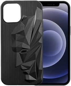 Prolet Superhero Soft Mobile Case Compatible for iPhone 12 3D Engraved | Shockproof | 360 Degree Protection | Scratchproof Cover- Black