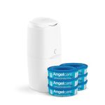 Angelcare Nappy Disposal System Value Pack, White, 1 count