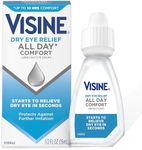 Visine Dry Eye Relief All Day Comfort Lubricant Eye Drops for Up to 10 Hours of Comfort, Dry Eye Drops with Polyethylene Glycol, 0.5 fl. oz