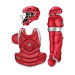 Easton THE FUNDAMENTAL BY JEN SCHRO Female Catchers Protective Box Set | Medium | Red | 2020 | Helmet & Steel Cage | Chest Protector - Breathable & Lightweight | Leg Guards - Extra Inner Knee Foam