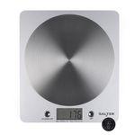 Salter 1036 SVSSDR Disc Digital Kitchen Scale – Electronic Food Scale, Add & Weigh Multiple Ingredients, 5kg Capacity, Aquatronic For Measuring Liquids, Easy Read LCD Display, Includes Battery