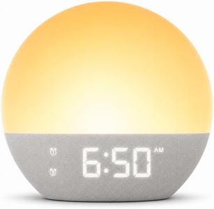 Crimskies Sunrise Alarm Clock Wake Up Light with White Noise Machine, 25 Sleep Sounds, RGB Night Light, Dual Alarm & Snooze, Bedside Clock for Kids and Adults