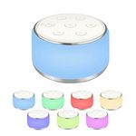 Blissful Baby White Noise Machine | Portable Night Light with 7 Colours | 34 Soothing Sleep Aid Sounds Including White Noise, Pink Noise, Brown Noise, Nature Sounds and Lullabies | Sleep Aid for Kids