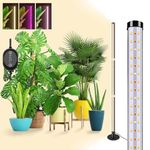 FREGENBO Grow Lights for Indoor Plants, 243 LEDs Plant Growing Lights with 3 Color Changing Red Blue Full Spectrum, 48inch Height Standing Indoor Plant Grow Lamp with 6/9/12H Timer for Indoor Plants