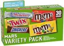 Mars SNICKERS, TWIX, MILKY WAY & 3 MUSKETEERS Variety Pack Full Size Bulk Milk Chocolate Candy Bars Assortment, 53.68 oz, 30 Bars