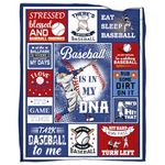 Baseball Blanket, Baseball Gifts for Boys Men, Baseball Player Gifts, Boys Baseball Gifts for Baseball Players, Baseball Coach Lover Gifts Soft Flannel Throw Blanket 50''x 60''