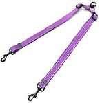 SK Depot® Dog Double Leash Heavy Duty No Tangle Dual Dog Walking Training 2 Dogs Leashes Coupler Extendable 360° Swivel Comfortable Shock Absorbing Reflective Walk for Small Medium Large (Purple)