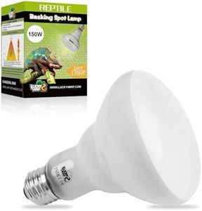 LUCKY HERP Reptile Heat Lamp Terrarium 150 W, Turtle Basking Spot Lamp Terrarium, E27 Heat Lamp Animals for Bearded Dragons, Turtles, Chickens, Dogs, Reptiles