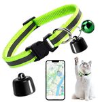 Mini Pet Tracker for Cats and Dogs, Smart GPS Cat Tracker, No Monthly Fee, No SIM Required, Compatible with iOS/Android, Global Tracking Device for All Cats Dogs and All Collars (J)