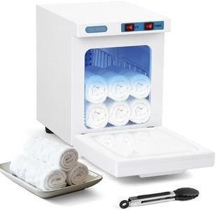 HomdMarket 5L Hot Towel Warmer Cabinet 3-in-1 Towel Heater UV Steriliser Mini Electric Equipment with Clip for Facials, Hair Beauty, Massage, Salon Equipment and Home, White