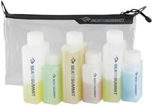 Sea to Summit TravellingLight Clear Zip Pouch with Travel Bottles, TSA Approved Toiletry Kit