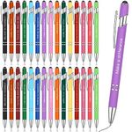 Faccito 30 Pcs Inspirational Ballpoint Pens Motivational Quotes Pen with Stylus Tip Inspirational Positive Pen Encouraging Pen Black Ink Novelty Pen Thank You Pen for Adults Gifts(Encouraging)