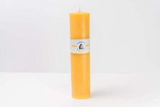 2"x8" Smooth Beeswax Pillar - 100% Pure Beeswax, hand-poured, family-run & Made In Toronto, CANADA - by Gammy's Beezwax Candles