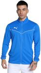 PUMA Men's teamRISE Training Poly Jacket Track, Electric Blue Lemonade, M