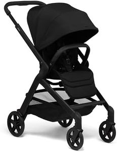 Joolz Hub2 Compact Stroller – Ergonomic Toddler Seat (Below 20lbs), One-Hand Fold, Reversible Seat, XL Basket & Adjustable Handlebar – Smooth Ride for City Travel - Space Black