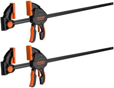 Jorgensen E-Z Hold 800LBS Heavy Duty Clamps, 36 Inch 2-Pack Expandable Clamp/Spreader, One Hand Quick Grip Bar Clamps, Trigger Clamp, Bar Clamps for Woodworking