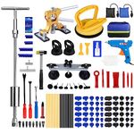Bitlyle Dent Puller Hail Remover Kits, 129 Pieces Professional Car Dent Removal Tools, Slide Hammer, 2 in 1 T Bar, Adjustable Dent Lifter, Bridge Puller for Automatic