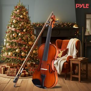 Pyle Full Size Violin Kit – Beginner Instrument with Bow & Case