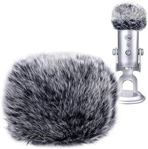 YOUSHARES Microphone Furry Windscreen Muff - Mic Wind Cover Fur Pop Filter Shield as Foam Professional for Blue Yeti USB Mic，Yeti Pro USB Condenser Mic for Recording & Audio