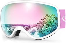 findway Kids Ski Goggles Ski Goggles Kids 3-14 Years Compatible with Helmet Kids Skiing Goggles Snow Goggles for Boys Girls 100% UV Protection Anti-fog for Ski Snowboard Other Winter Sports