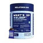 What's Up Wellness Melatonin 5 Mg Sleep Gummies| Tart Cherry And Chamomile Extracts For Muscle Recovery & Nerve Relaxation| 30 Melatonin Gummies