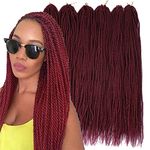 Palace hair 6Pack/LOT Senegalese Twist Crochet Hair Braids Small Easy Twist Crochet Braiding Hair 2S Senegalese Twists 14 inch 18inch 24inch 30strands/pack Hairstyles For Black Women color… (18inch, BUG)