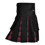 Scottish Designer Hybrid Utility Kilts for Men Traditional Highland Kilts, Gray Highlander, 30-32 (as1, Numeric, Numeric_34, Numeric_36, Regular, Regular, Macdonald)