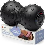 Lifepro 4-Speed Vibrating Massage Ball - Peanut Massager Combines a Lacrosse Ball with Vibrating Foam Roller | Vibration Roller for Recovery, Mobility & Deep Tissue Trigger Point Therapy (Black)