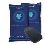 Simply Auto DEH006 2 Pack Reusable Car Dehumidifier with Anti-Slip Mat- Quick Drying suitable for Microwaving, Absorption up to 40% of Weight in moisture, Eco-Friendly Granules, Unlimited Cycles (1kg)