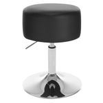 WOLTU Breakfast Kitchen Counter Bar Stool Chair Faux Leather Seat Adjustable Barstool Black Dressing Stool