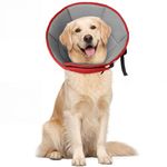 Dog Cone for Large Dogs After Surgery, Soft Dog Cone Collar for Dogs to Stop Licking, Adjustable Comfy E-Collar Alternative Lightweight Post-Surgery Recovery Elizabethan Collar for Pet